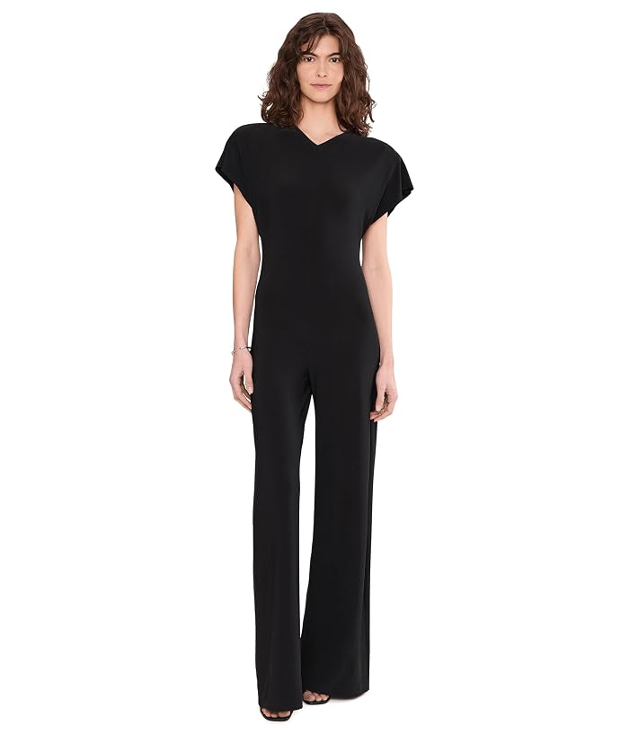 Norma Kamali Cap Sleeve Shoulder Pad Jumpsuit