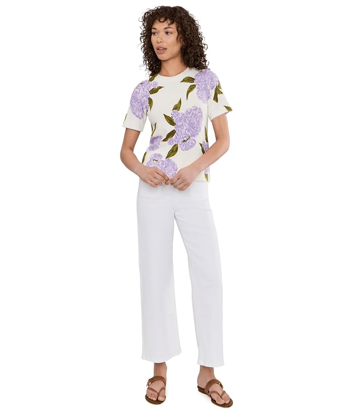 CeCe Short Sleeve Hydrangea Sweater - Image 2