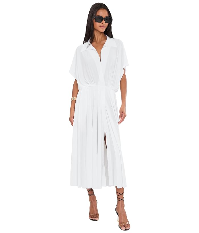 Norma Kamali Super Oversized Sleeveless Boyfriend NK Shirt Flared Dress to MI