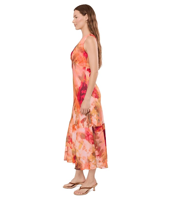 Calvin Klein Sleeveless Floral Chiffon Ruffle Hem - Image 3