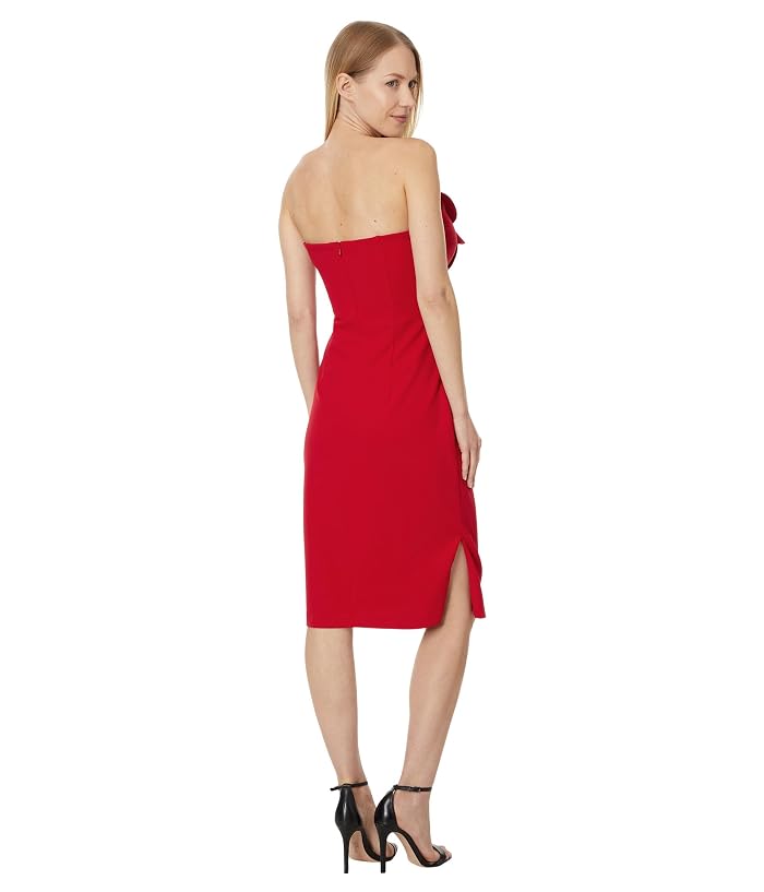 Betsy & Adam Short Scuba Crepe Strapless Flower - Image 2