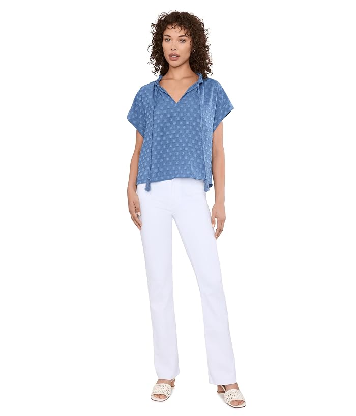 Vince Camuto V-neck With Front Tie And Rolledup Short Sleeve - Image 2