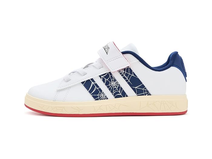 adidas Kids Marvel Grand Court Elastic Lace & Strap (Little Kid/Big Kid) - Image 4