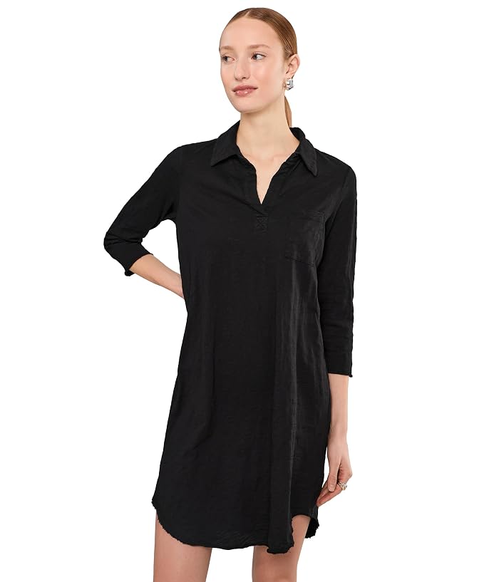 Mod-o-doc 3/4 Sleeve Johnny Collar Dress
