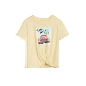 abercrombie kids Miami Beach Side Knot Tee (Big Kids)