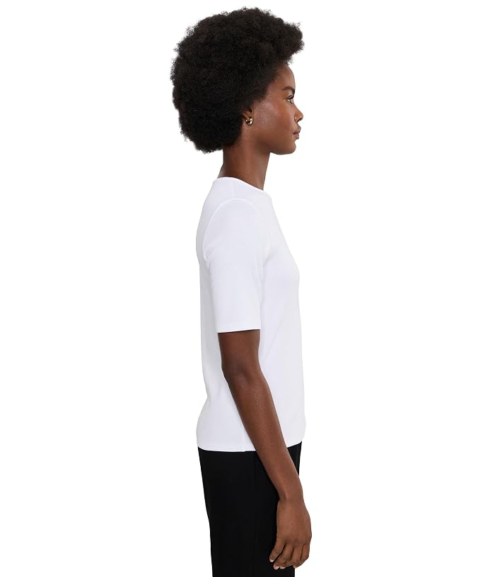 Eileen Fisher Organic Cotton Stretch Rib Crew Neck Top - Image 3