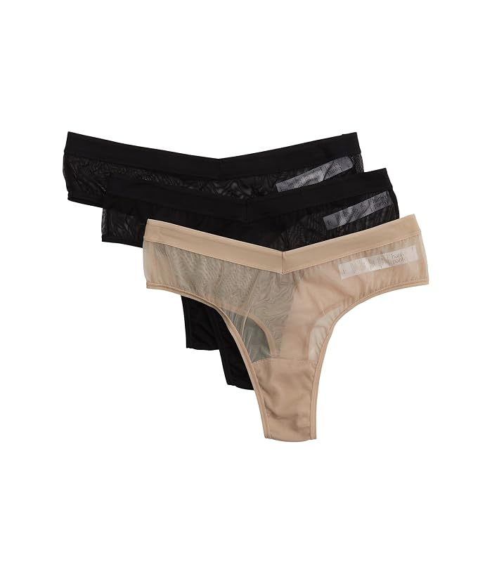 Hanky Panky Mesh High Cut Thong 3-Pack