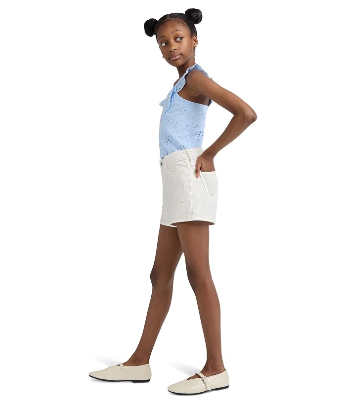 abercrombie kids High-Rise Relaxed Pearly Twill Shorts (Big Kids) - Image 3