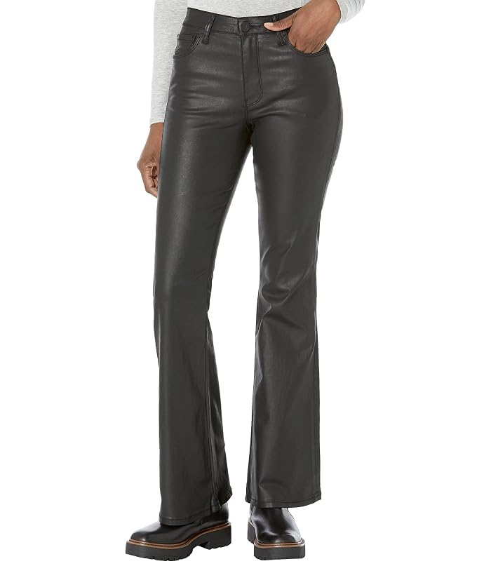 KUT from the Kloth Ana High-Rise Fab Ab Flare-Baby All Over- Coated - Image 3
