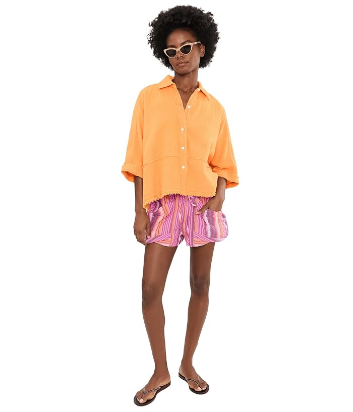 Free People Good Fortune Stripe Shorts - Image 2