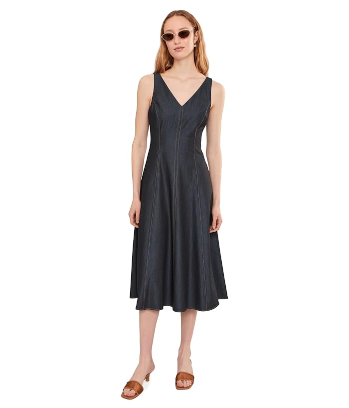Calvin Klein Denim V-Neck Sleeveless A-Line - Image 2
