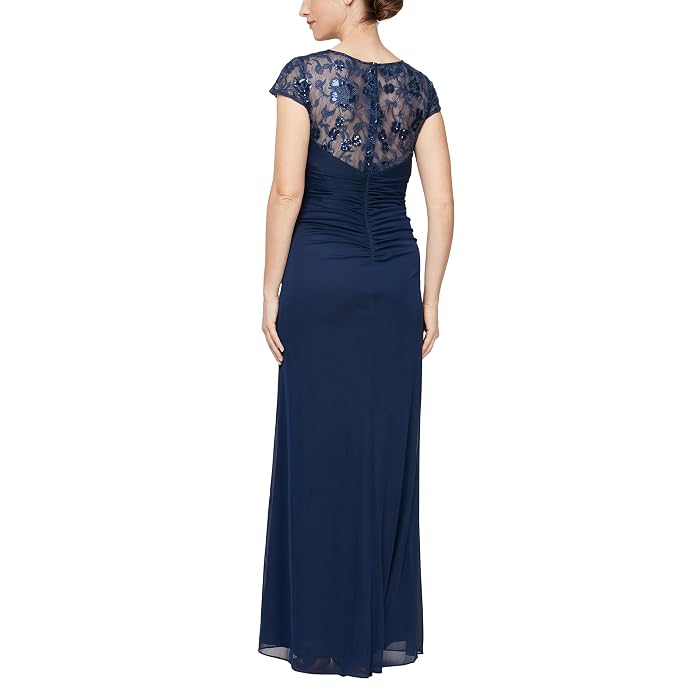 Alex Evenings Long Mesh Dress - Image 2