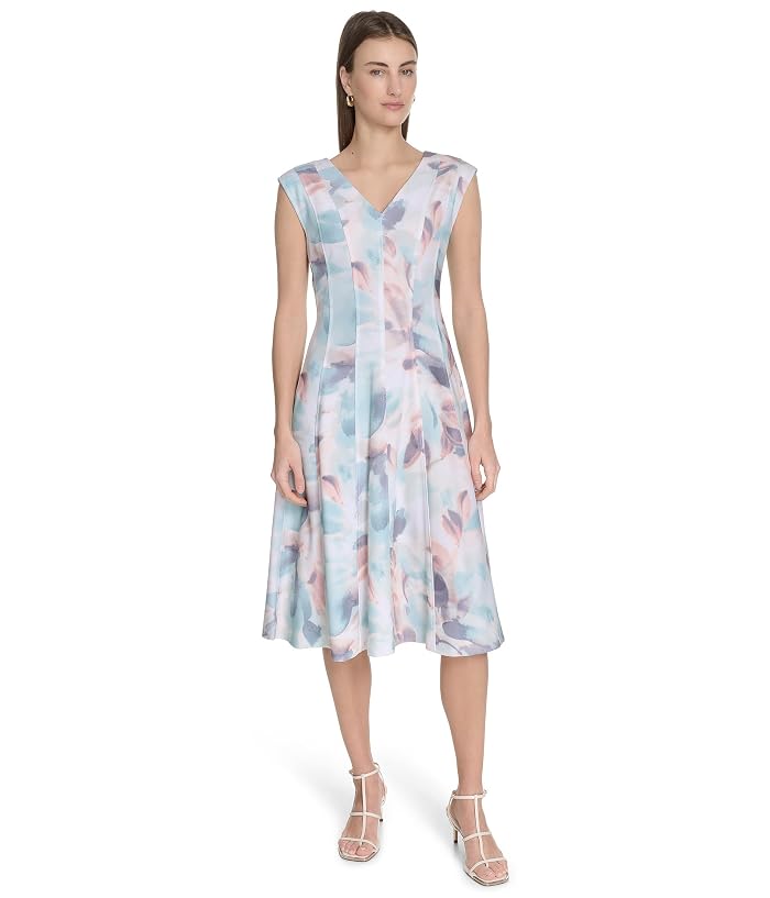 Calvin Klein Printed Seamed Aline