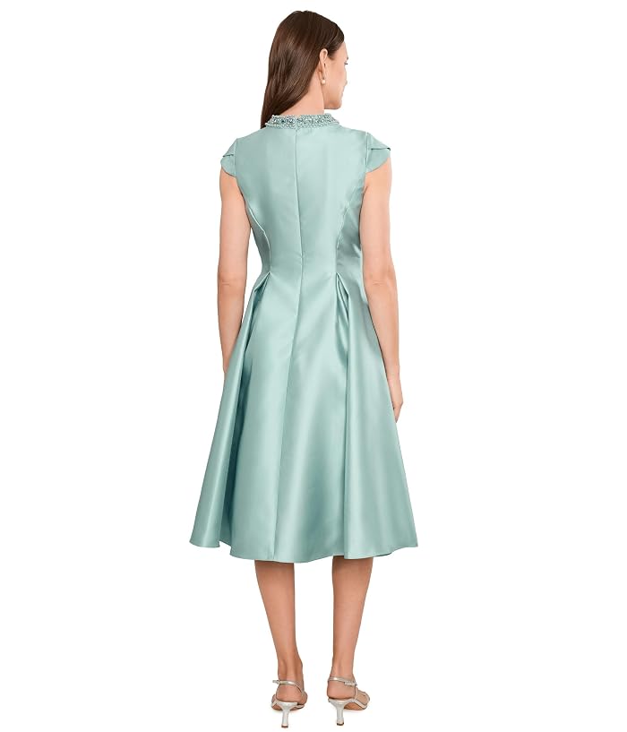 Adrianna Papell Key Hole Mikado Midi Dress - Image 3