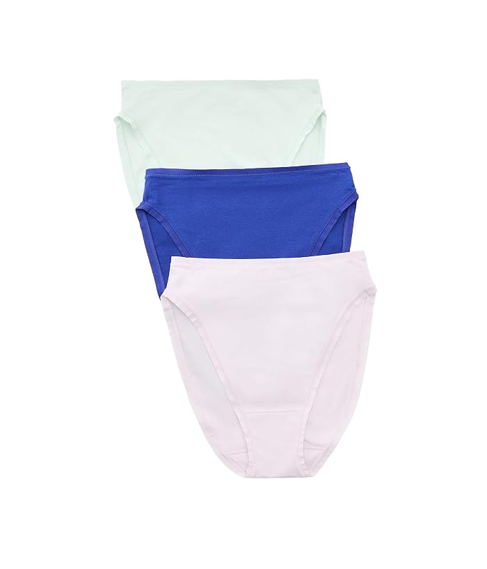 Natori Bliss Bare Cotton High Cut Brief 3-Pack - Image 3