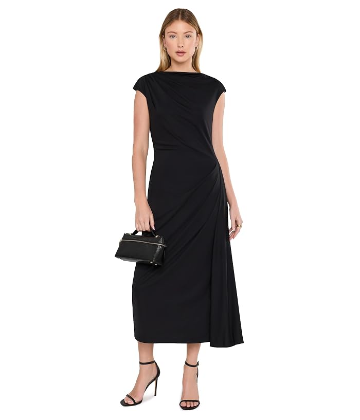 Lauren Ralph Lauren Pleated Jersey Boatneck Midi Dress - Image 2