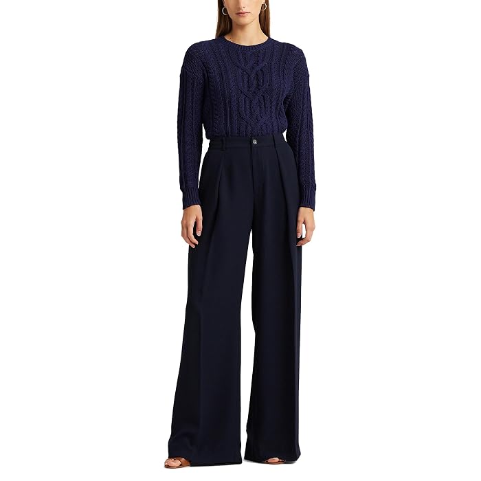 Lauren Ralph Lauren Double-Faced Georgette Wide-Leg Pants - Image 3