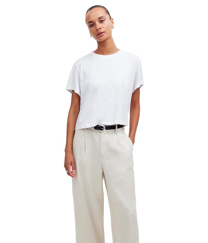 Madewell The Boxy Crop Tee in Soft Slub