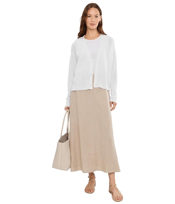 Eileen Fisher Organic Linen Cotton V-Neck Cardigan - Image 2