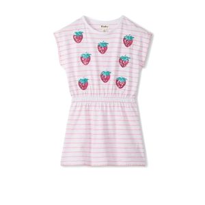 Hatley Kids Strawberry Stripes Cinched Waist Relaxed Dress (Toddler/Little Kid/Big Kid)