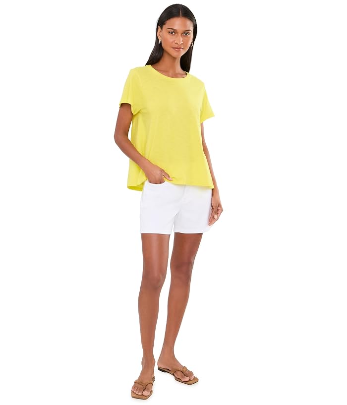 Eileen Fisher Organic Cotton Slubby Jersey Crew Neck Top - Image 2