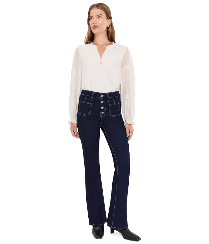 CeCe Long Sleeve Ruffle Neck Top - Image 2