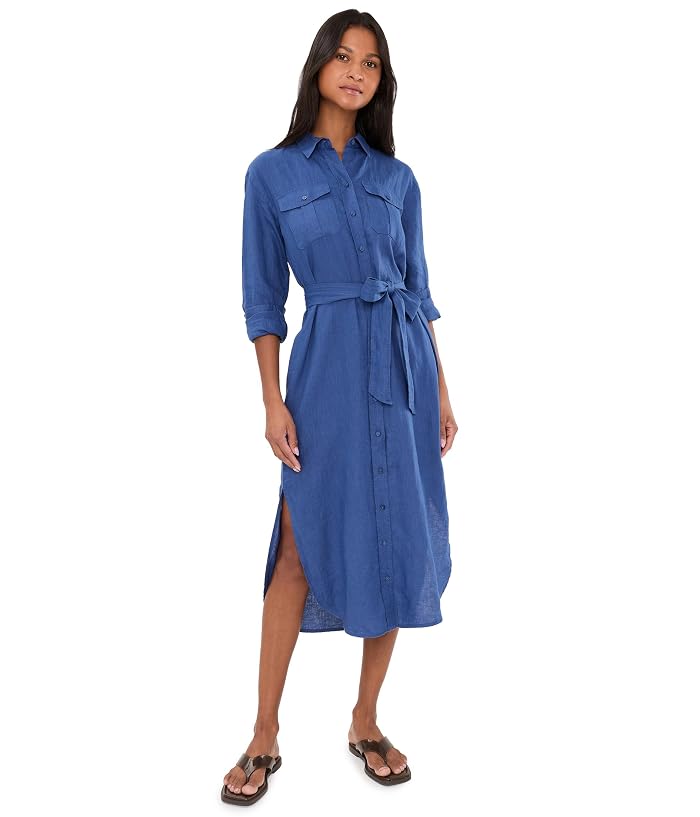 Lauren Ralph Lauren Belted Linen Midi Shirtdress