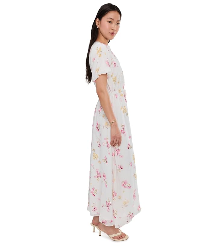 Vince Camuto Split Neck Puff Sleeve Maxi Dress - Image 3