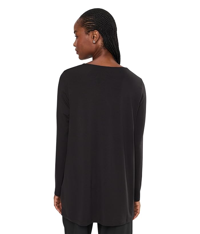 Eileen Fisher Fine Stretch Jersey Knit V-Neck Tunic - Image 4