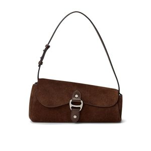Lauren Ralph Lauren Suede Leather Medium Tasha East-west Shoulder Bag