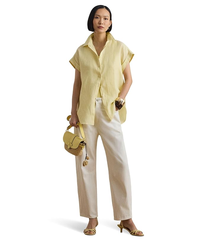 Lauren Ralph Lauren Relaxed Fit Striped Short Sleeve Shirt - Image 2