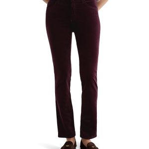 AG Jeans Mari Mid Rise Slim Straight Jean In Winery
