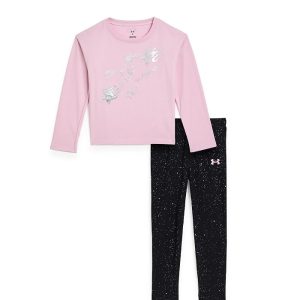 Under Armour Kids Long Sleeve Foil Aop Leggings Set (Toddler/Little Kid)