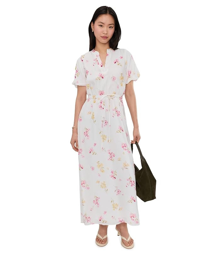 Vince Camuto Split Neck Puff Sleeve Maxi Dress - Image 2