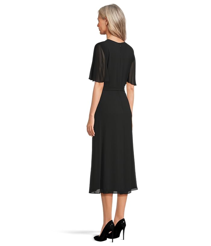Lauren Ralph Lauren Belted Georgette Dress - Image 3