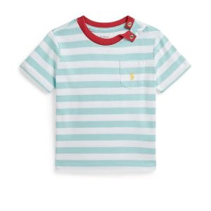 Polo Ralph Lauren Kids Striped Cotton Jersey Pocket Tee (Infant)