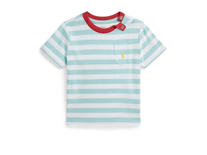 Polo Ralph Lauren Kids Striped Cotton Jersey Pocket Tee (Infant)