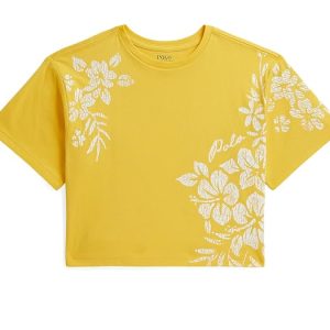 Polo Ralph Lauren Kids Floral-Print Cotton Boxy Tee (Big Kid)