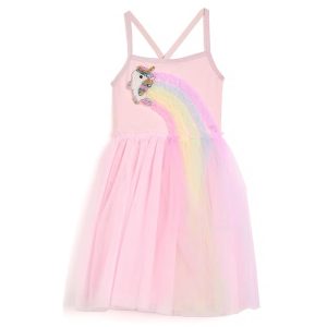 Lola and The Boys Unicorn Rainbow Tulle Dress (Toddler/Little Kid/Big Kid)