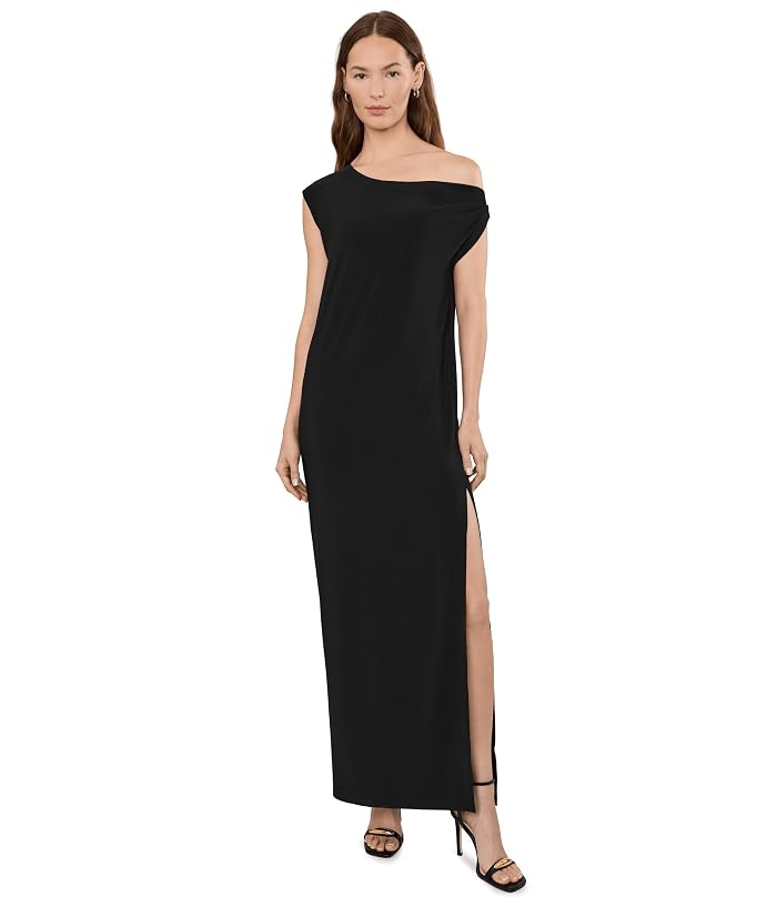 Norma Kamali Drop Shoulder Long Dress w/ Side Slit