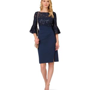 Adrianna Papell Floral Lace Combo Dress