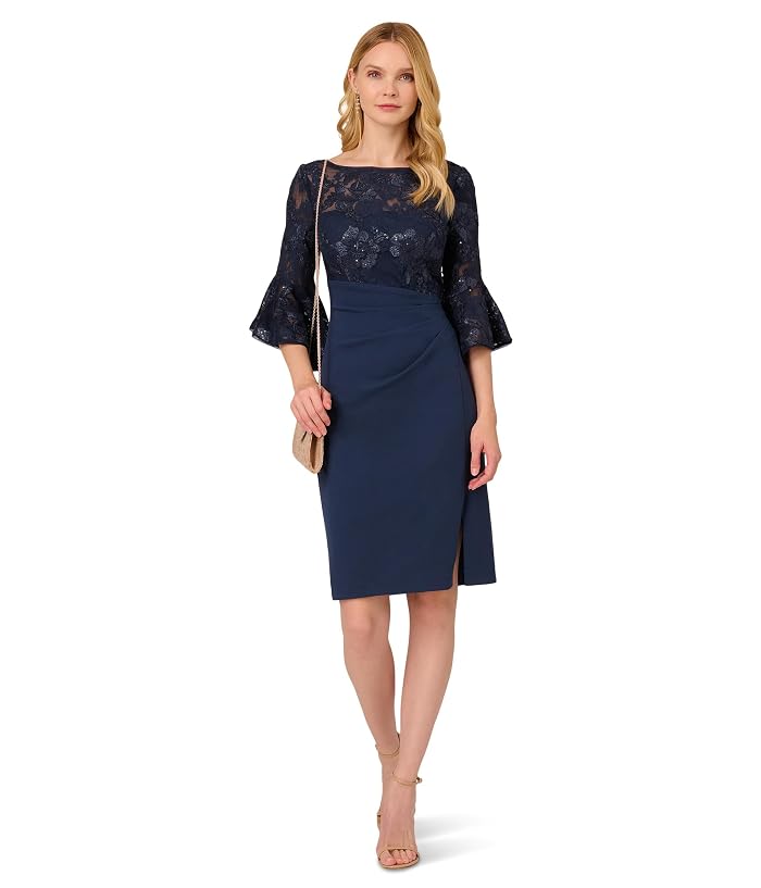 Adrianna Papell Floral Lace Combo Dress