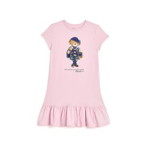 Polo Ralph Lauren Kids Polo Bear Cotton Jersey Dress (Toddler/Little Kid)