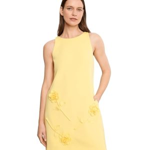 Adrianna Papell Scuba Rosette Shift