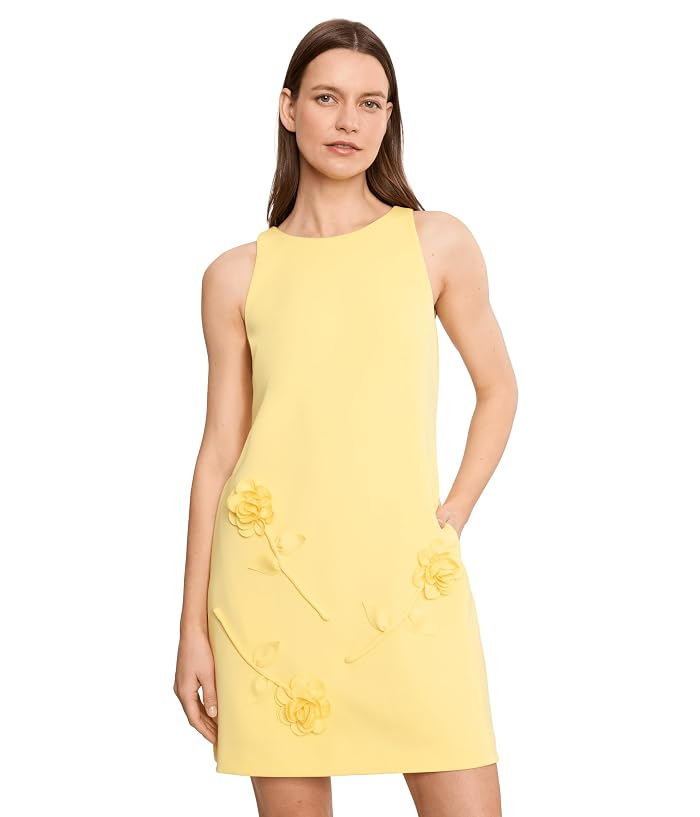 Adrianna Papell Scuba Rosette Shift