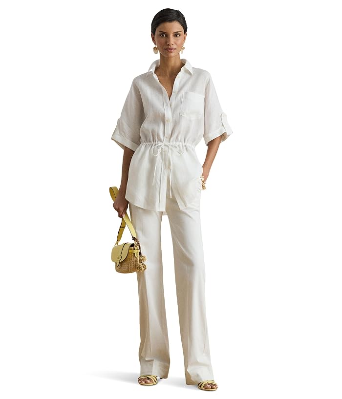 Lauren Ralph Lauren Linen Roll-Tab Sleeve Tunic - Image 4