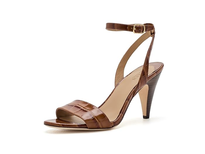 Lauren Ralph Lauren Gracy Croc-embossed Leather Sandals