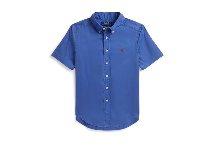 Polo Ralph Lauren Kids Cotton Twill Short Sleeve Shirt (Big Kid) - Image 4