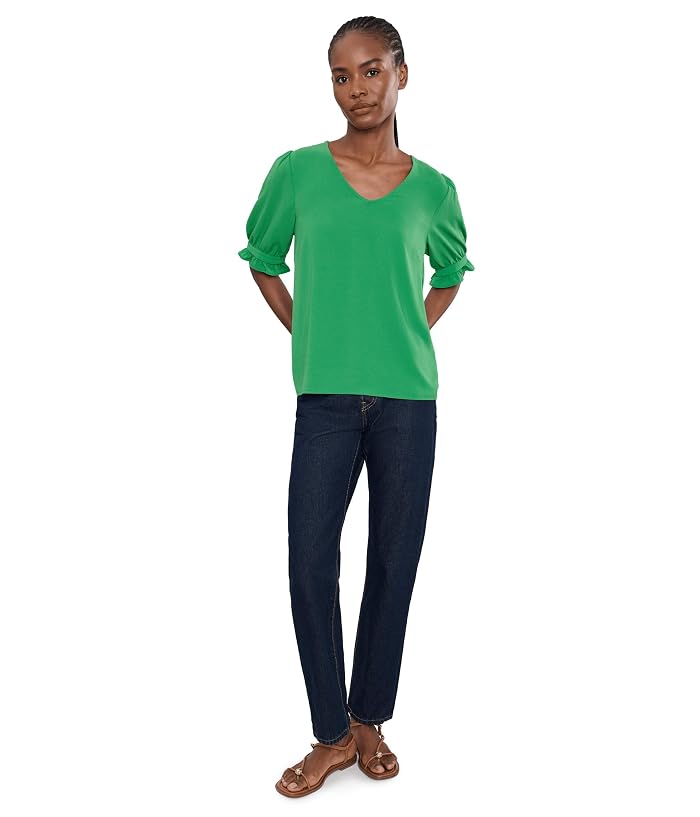 CeCe V-Neck Elbow Sleeve Top - Image 2
