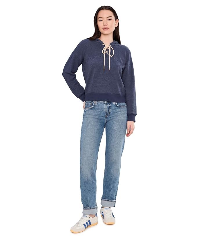 Mod-o-doc Long Sleeve Lace-Up Henley Hoodie - Image 2